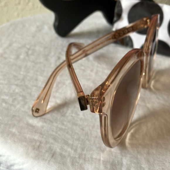 Kate Spade: Lillian Crystal Beige Sunglasses- Brown/Pink gradient- Case & Cloth main image 11
